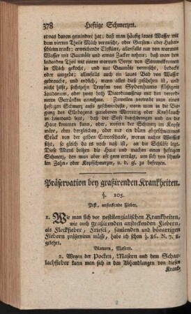 Präservation bey graßirenden Krankheiten