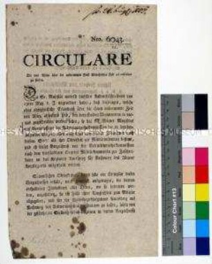 Zirkular des Kreisamtes St. Pölten über weitergehende Rekrutierungsmaßnahmen; Sankt Pölten, 12. Aug. 1807