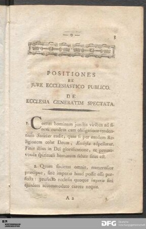 De Ecclesia Generatim Spectata.