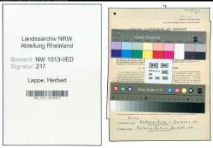 Entnazifizierung Herbert Lappe , geb. 03.12.1919 ()