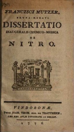 Diss. inaug. chem.-med. de nitro