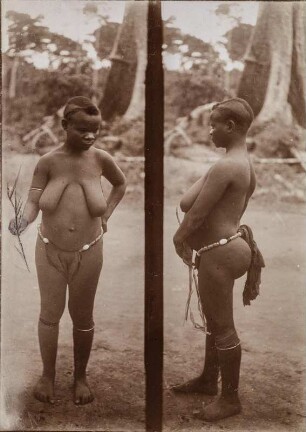 Frauenportrait : Anthropometrische Aufnahme einer Frau