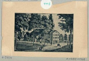 Das Sommertheater des Linckeschen Bades, zwischen Bautzner Straße und Mündung der Prießnitz in Dresden (1776 gegründet, mit Mineralwasserbad, Theater 1858 für Ausflugsgasthof abgerissen)