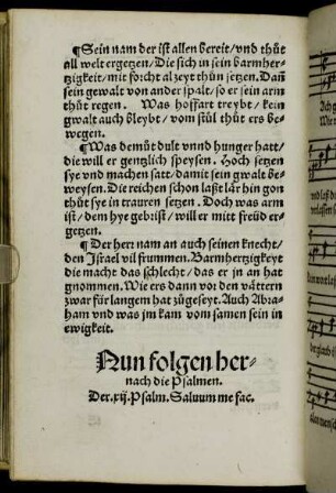 Nun folgen hernach die Psalmen