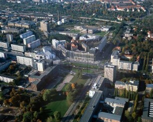 Universitätsplatz in Magdeburg : Blickrichtung Südwesten