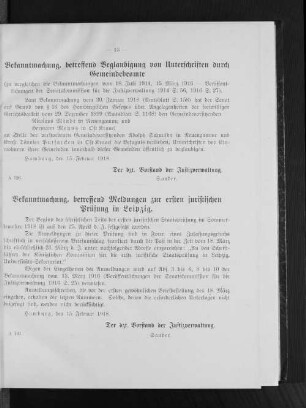 Bekanntmachung, betreffend Beglaubigung von Unterschriften durch Gemeindebeamte