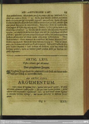 Artic. LXVI. Testes idonei, qui dicantur. Von gnugsamen Zeugen