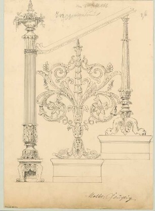 Treppengeländer Monatskonkurrenz Oktober 1866: Ansicht