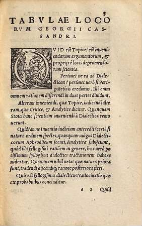 Tabulae locorum dialecticorum Georgii Cassandri : nunc primum aeditae