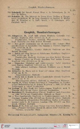 Graphik, Handzeichnungen (Nr. 556 - 639)
