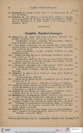 Graphik, Handzeichnungen (Nr. 556 - 639)