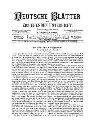 Der Lern- und Bildungsprozeß : (Fortsetzung)