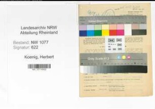 Entnazifizierung Herbert Koenig , geb. 07.02.1921 (Polizist)