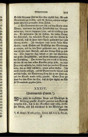 XXXIV. Unerwartete Curen.