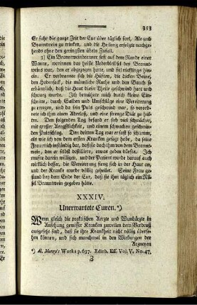 XXXIV. Unerwartete Curen.