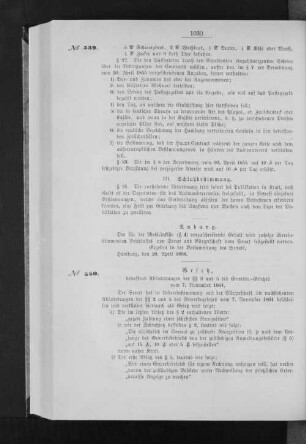 Gesetz, betreffend Abänderungen der §§ 2 und 5 des Gewerbe-Gesetzes vom 7. November 1864.