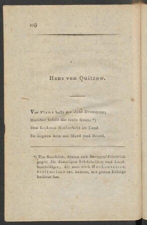 Hans von Quitzow.