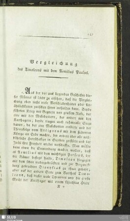 Vergleichung des Timoleons mit dem Aemilius Paulus
