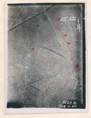 Foto des Geländes südlich von Biaches (Luftbild)