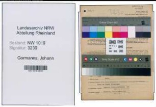 Entnazifizierung Johann Gormanns , geb. 01.08.1911 (Weber)