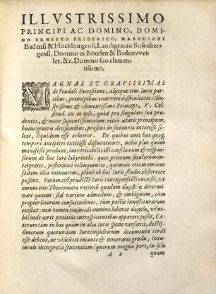 Conclusiones de feudali successione et feudorum amissione