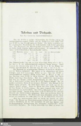 Ackerbau und Viehzucht