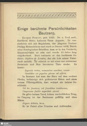 Einige berühmte Persönlichkeiten Bautzens