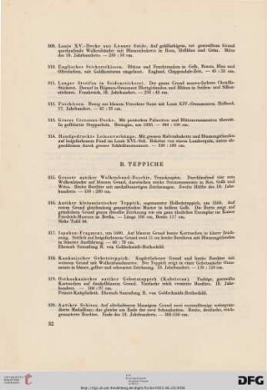 B. Teppiche (Nr. 315-328)