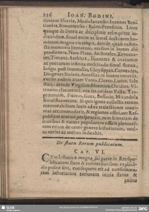 De statu Rerum publicarum. Cap. VI.