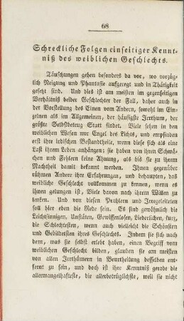 Schreckliche Folgen einseitiger Kenntniß des weiblichen Geschlechts