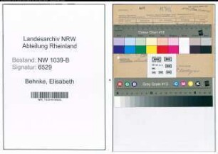 Entnazifizierung Elisabeth Behnke , geb. ()
