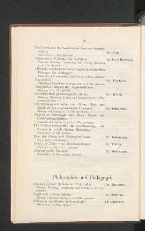 Philosophie und Pädagogik.
