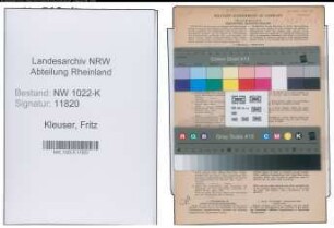 Entnazifizierung Fritz Kleuser , geb. 09.06.1892 (Bandwirker)