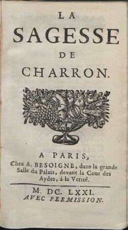 La sagesse de Charron