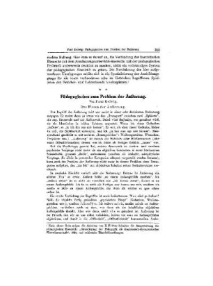 Pädagogisches zum Problem der Äußerung
