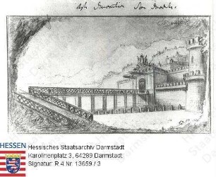Darmstadt, Hoftheater / Bühnenbildentwurf zur Oper 'Deodata' von B[ernhard] A[nselm] Weber (1764-1821)