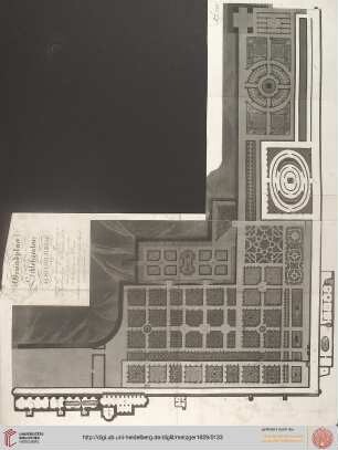 Grundplan des alten Schloßgartens zu Heidelberg
