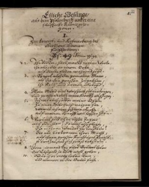 Etliche Gesänge aus dem Psalmbuch