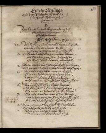 Etliche Gesänge aus dem Psalmbuch