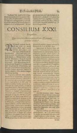 Consilium XXXI. - Consilium XL.