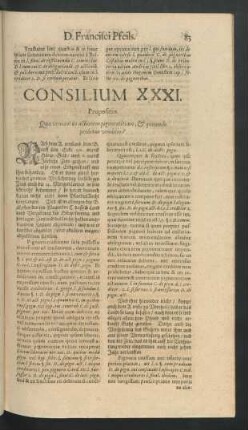 Consilium XXXI. - Consilium XL.