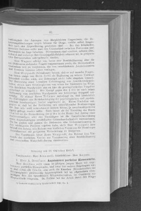 Sitzung am 12. Oktober 1909.