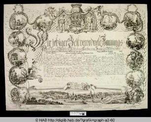 Urkunde der Kaufmanns-Innung Wolfenbüttel.