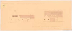 Herrenhaus Hohenborn bei Kassel Umbau: Ansichten von Westen und Süden 1:100