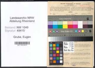Entnazifizierung Eugen Grube , geb. 13.09.1910 (Gerichtsreferendar)