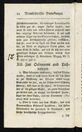 34-37, XII. Zur Oekonomie und Technologie.