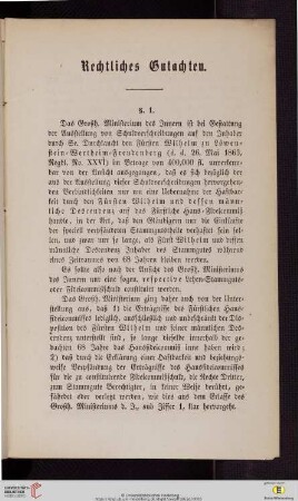Rechtliches Gutachten
