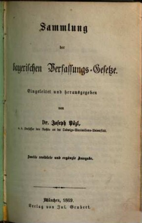 Sammlung der bayerischen Verfassungsgesetze