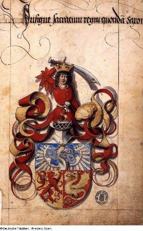 Insigne sacratum regni quondam saxoniae, Titelblatt 1r