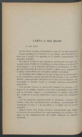 Carta a mis hijos